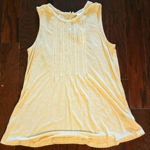 Anthropologie ruffle pleated tank top